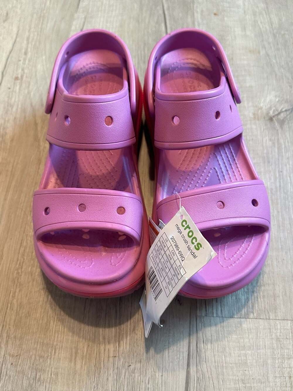 Crocs Mega Crush Sandal Bubble Pink 207989-6WQ